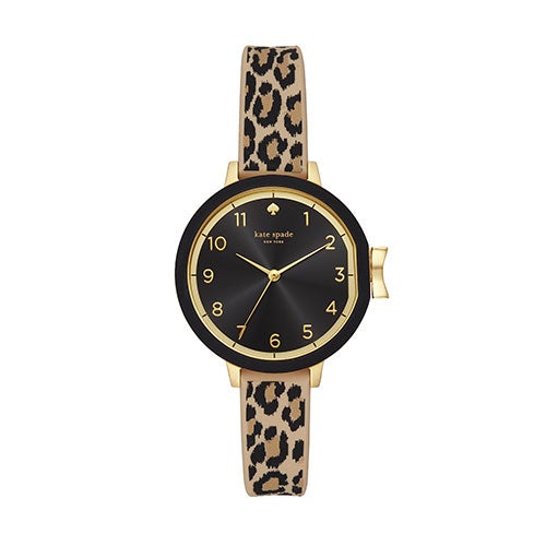 Ladies Park Row Leopard Print Watch Black Dial_0