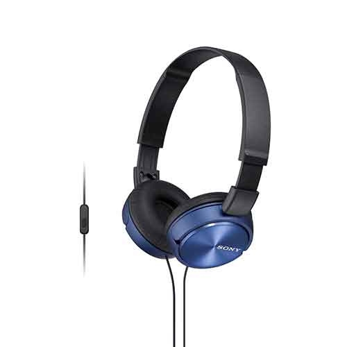 Full Size Stereo Headphones w/ In-line Mic Blue_0