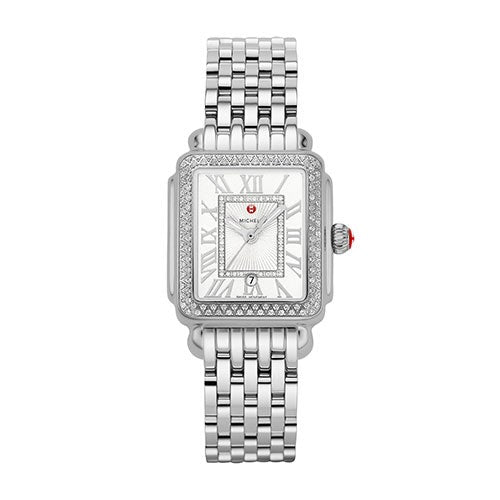 Ladies Deco Madison Mid Silver-Tone Diamond Watch 148 Diamonds_0