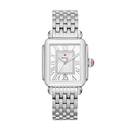 Ladies Deco Madison Mid Silver-Tone Diamond Watch 40 Diamonds_0