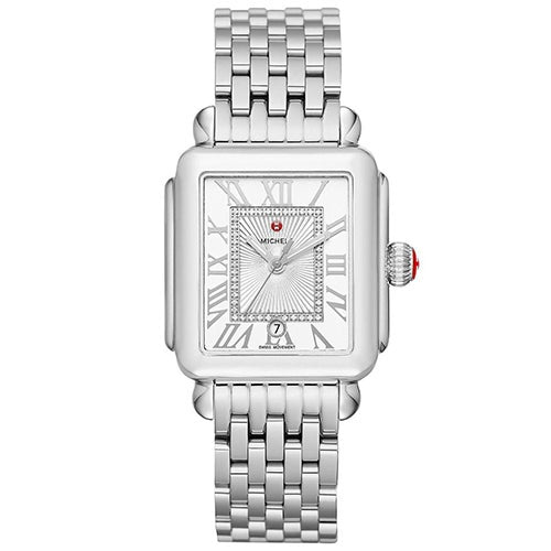 Deco Madison Silver-Tone Diamond Bracelet Watch 47 Diamonds_0