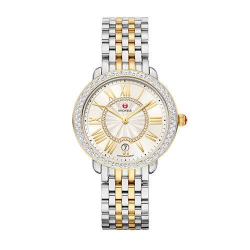 Ladies Serein Mid Two-Tone Diamond Watch Silver White Dial_0