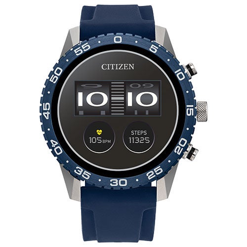 CZ Smart Sport YouQ Silver & Blue Silicone Strap Smartwatch_0