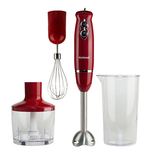 Multi-Purpose 4-in-1 Immersion Hand Blender Red_0