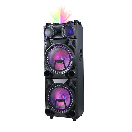 2 x 12" Portable Party Speaker w/ Disco Light_0