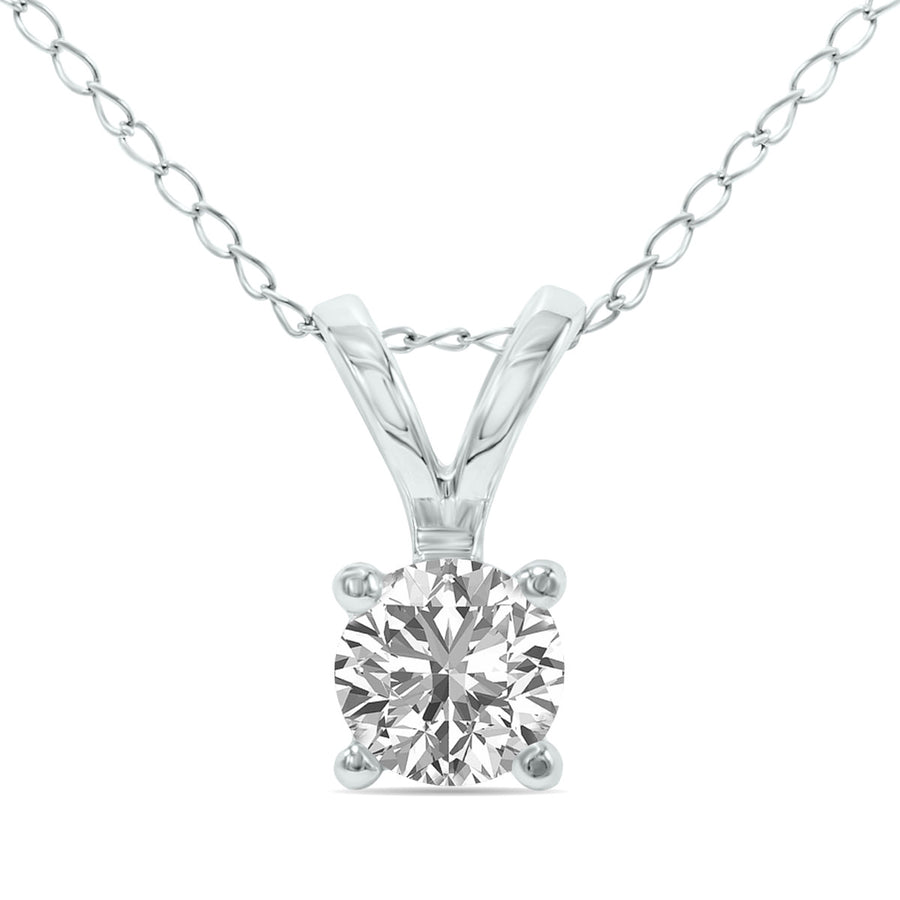 1/2ct tw LAB GROWN Diamond Necklace in 14kt White gold_0
