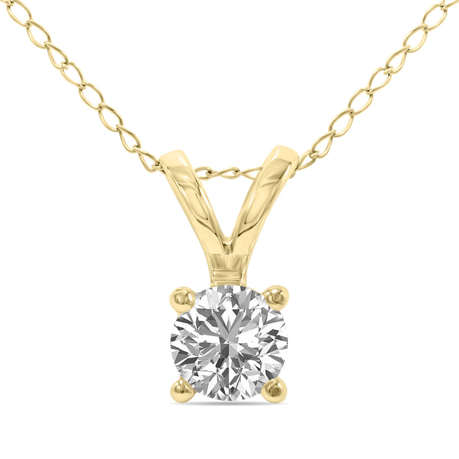 1/2ct tw LAB GROWN Diamond Necklace in 14kt Yellow gold_0