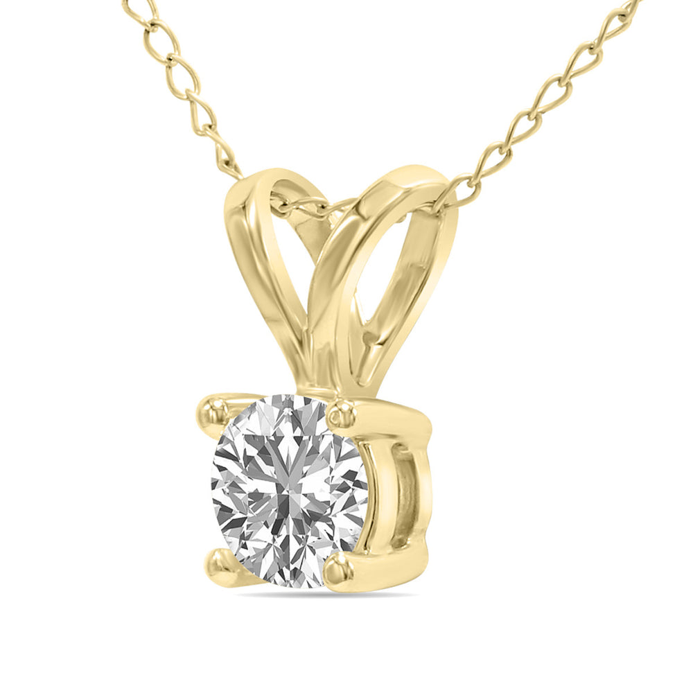 1/2ct tw LAB GROWN Diamond Necklace in 14kt Yellow gold_1