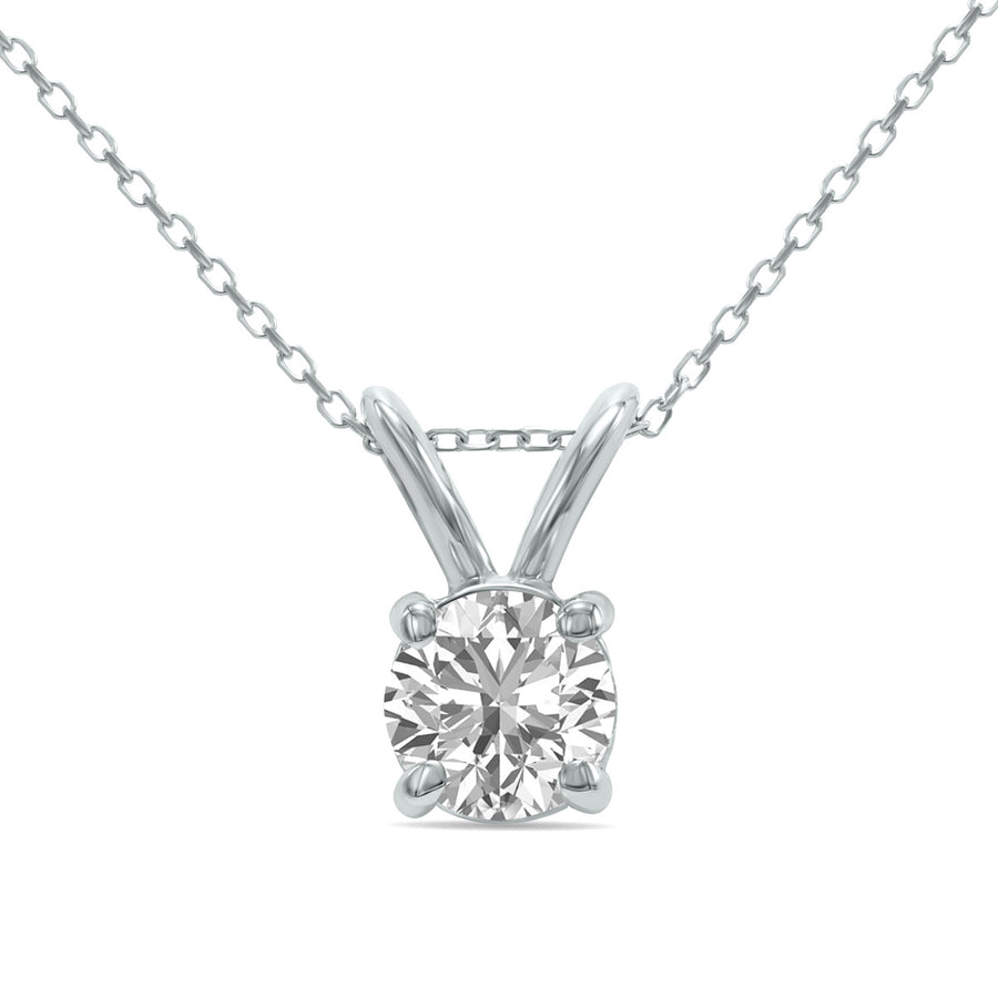 1ct tw LAB GROWN Diamond Necklace in 14kt White gold_0