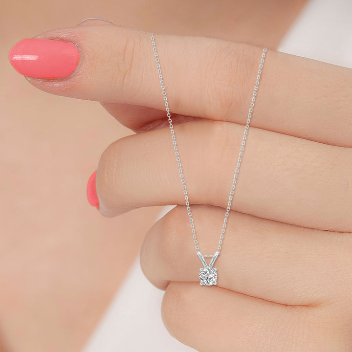 1ct tw LAB GROWN Diamond Necklace in 14kt White gold_3
