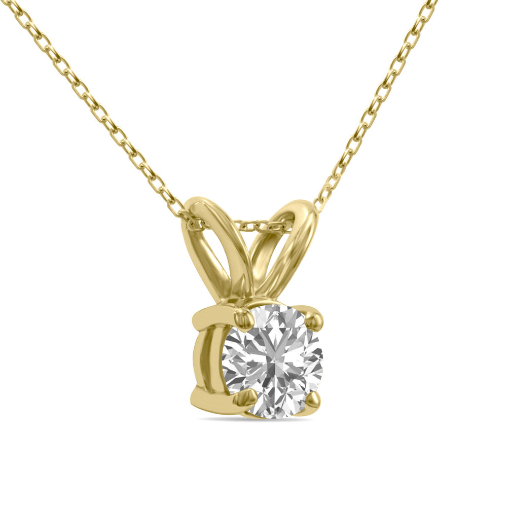 1ct tw LAB GROWN Diamond Necklace in 14kt Yellow gold_1