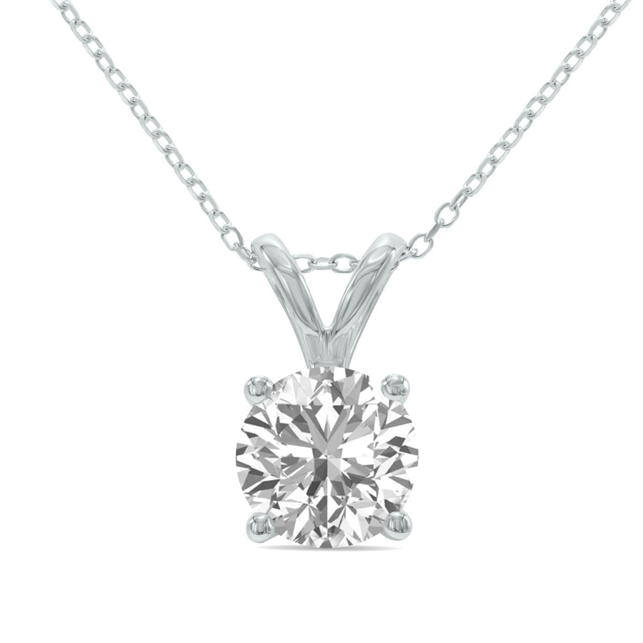1.5ct tw LAB GROWN Diamond Necklace in 14kt White gold_0