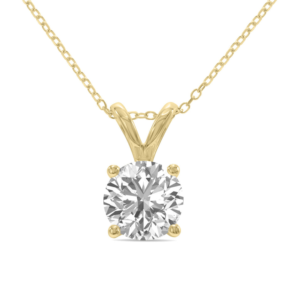 1.5ct tw LAB GROWN Diamond Necklace in 14kt Yellow gold_0