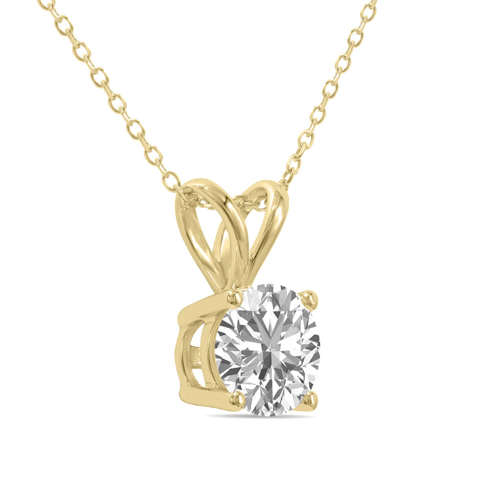 1.5ct tw LAB GROWN Diamond Necklace in 14kt Yellow gold_1