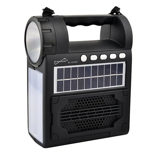 Emergency Solar Power Bluetooth Speaker w/ FM Radio Flashlight & Lantern_0