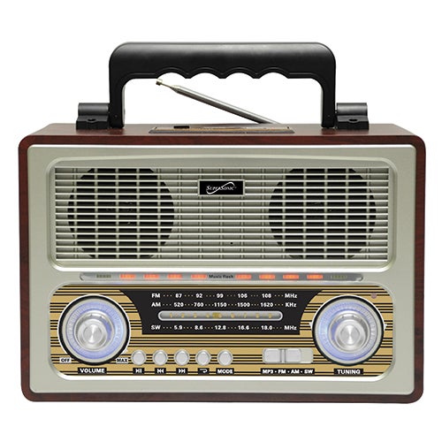 Vintage Retro 3-Band Bluetooth Radio Speaker_0