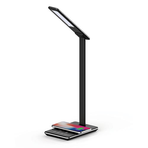 LED Desk Lamp w/ Qi Wireless Charger Black_0