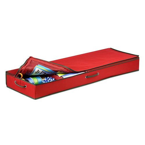 Wrapping Paper & Bow Storage Container Red_0
