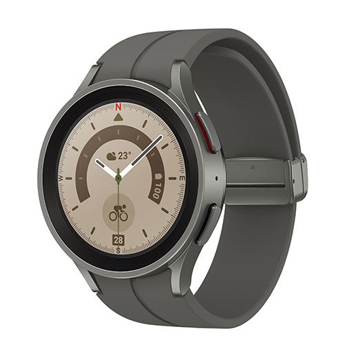 Galaxy Watch5 Pro 45mm Bluetooth Smartwatch, Gray Titanium_0
