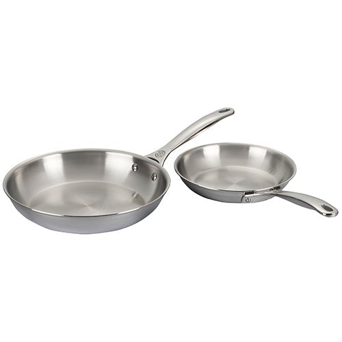 Stainless Steel 2pc Fry Pan Set_0