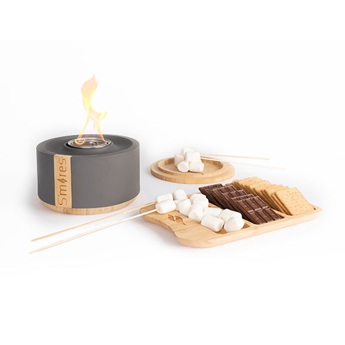 S'mores Deluxe Roaster Bowl w/ Gift Set & S'mores Board, Gray_0
