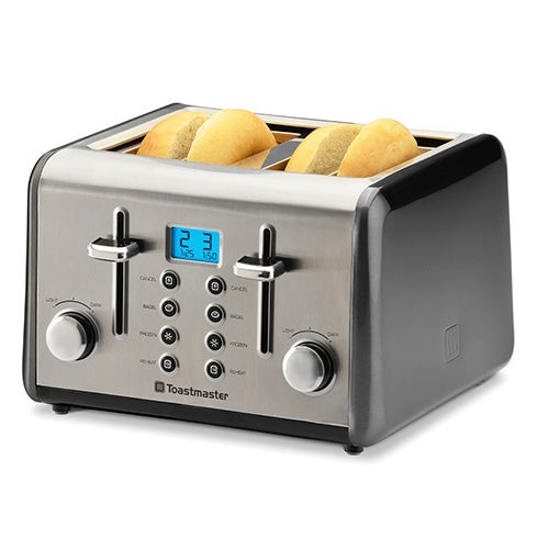 4 Slice Deluxe Stainless Steel Toaster w/ LCD Display_0
