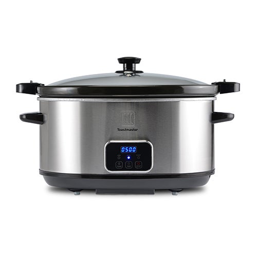 8qt Programmable Slow Cooker w/ Locking Lid, Brushed Stainless_0