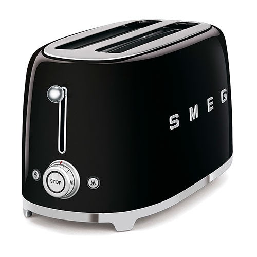 50's Retro Style 2 Slot 4 Slice Toaster, Black_0