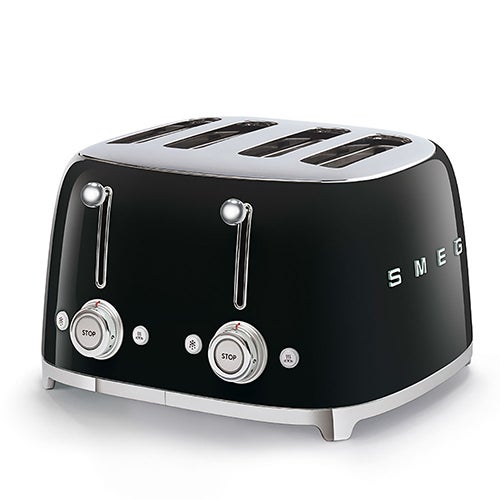 50s Retro-Style 4 Slice Slot Toaster Black_0