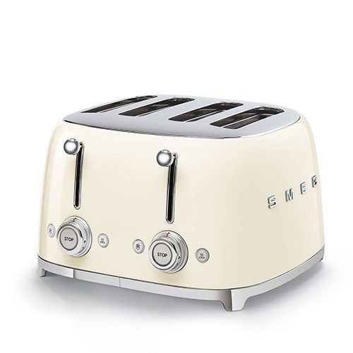 50s Retro-Style 4 Slice Slot Toaster Cream_0