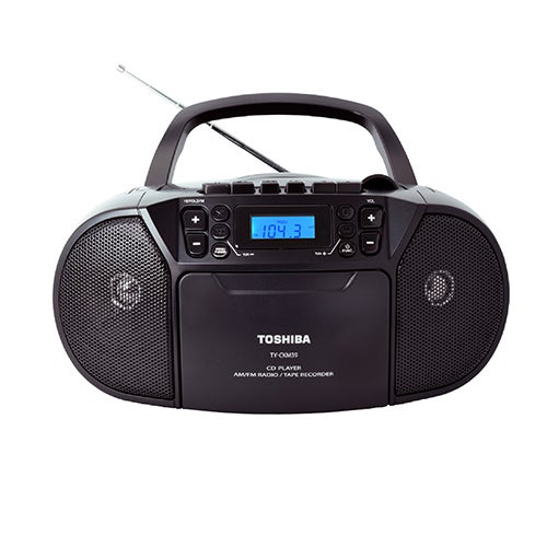Portable MP3/CD/Cassette/AM/FM Boombox Black_0