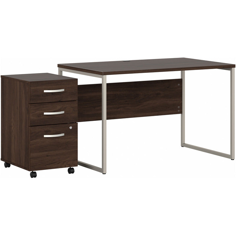 Hybrid 48W x 30D Desk & 3 Drawer File Cabinet_0