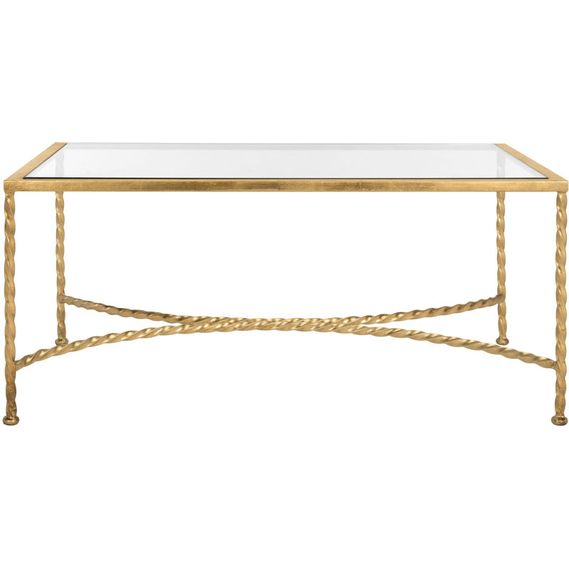 Alecto Gold Leaf Glass Coffee Table_0