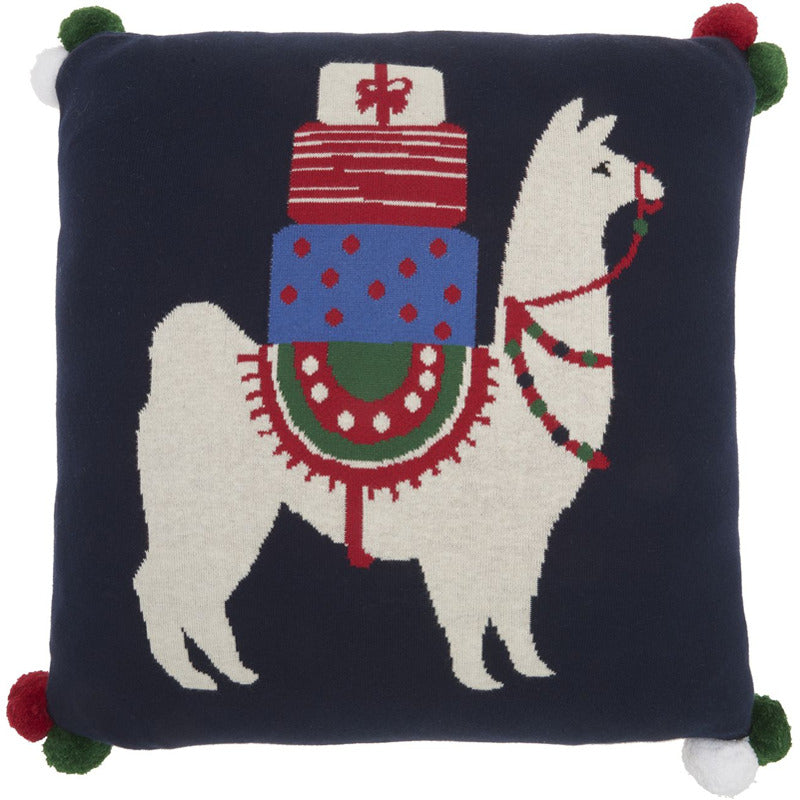 Home For the Holidays Llama with Presents Accent Pillow_0