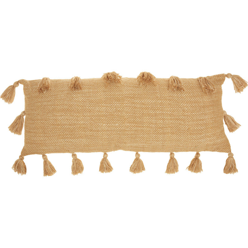 Mina Victory Woven With Tassels Rectangular Throw Pillow_0