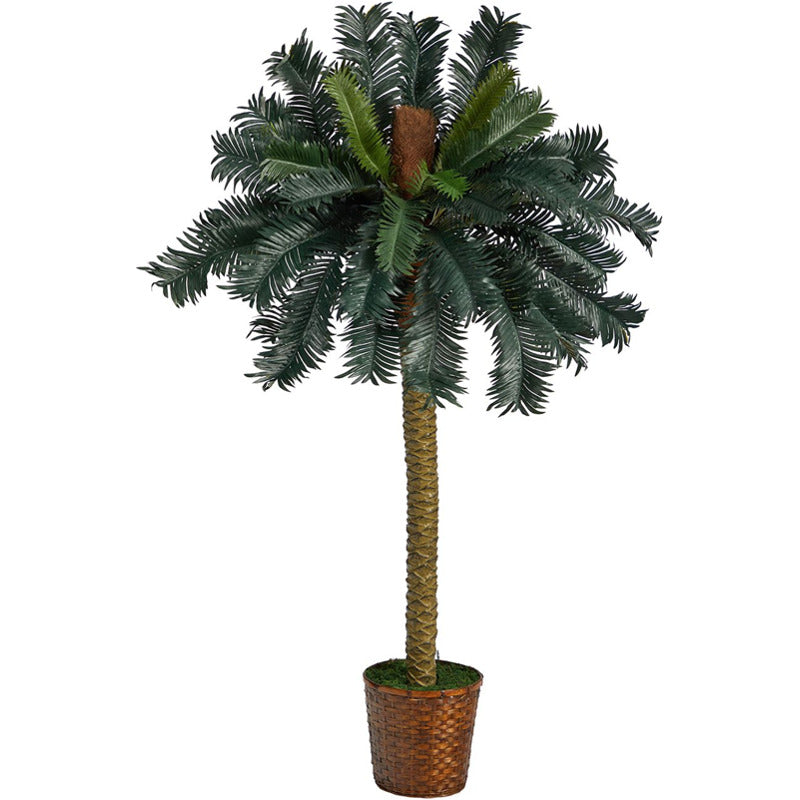5ft. Sago Palm Artificial Tree in Basket_0