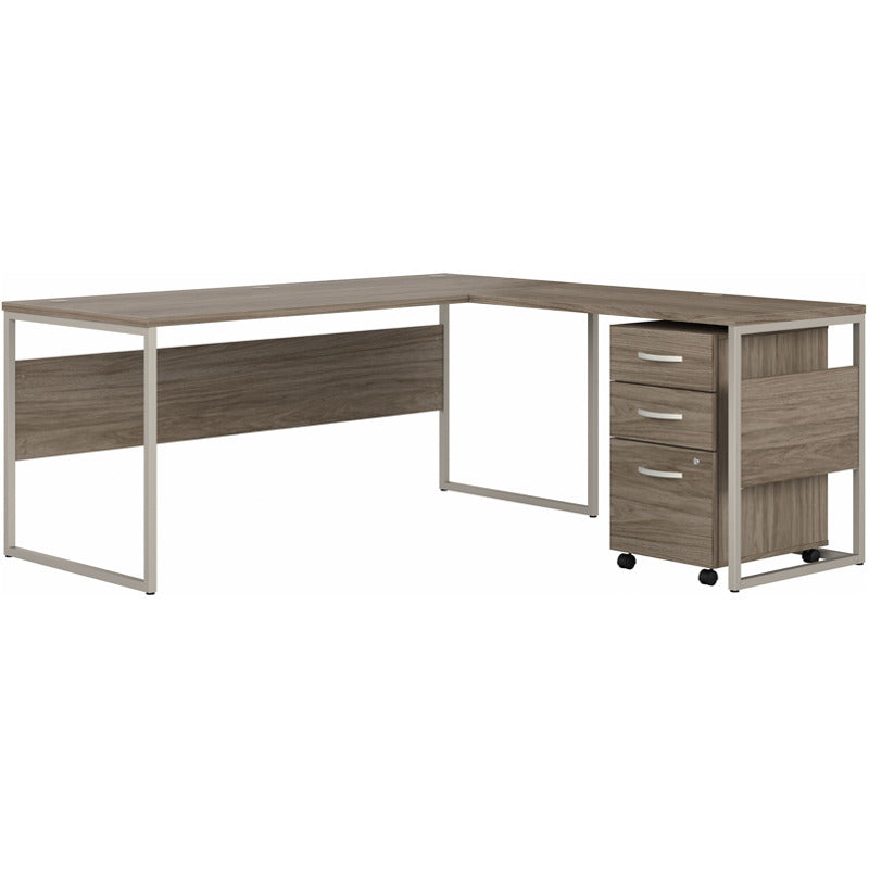 Hybrid 72W x 30D Desk with Mobile File Cabinet_0