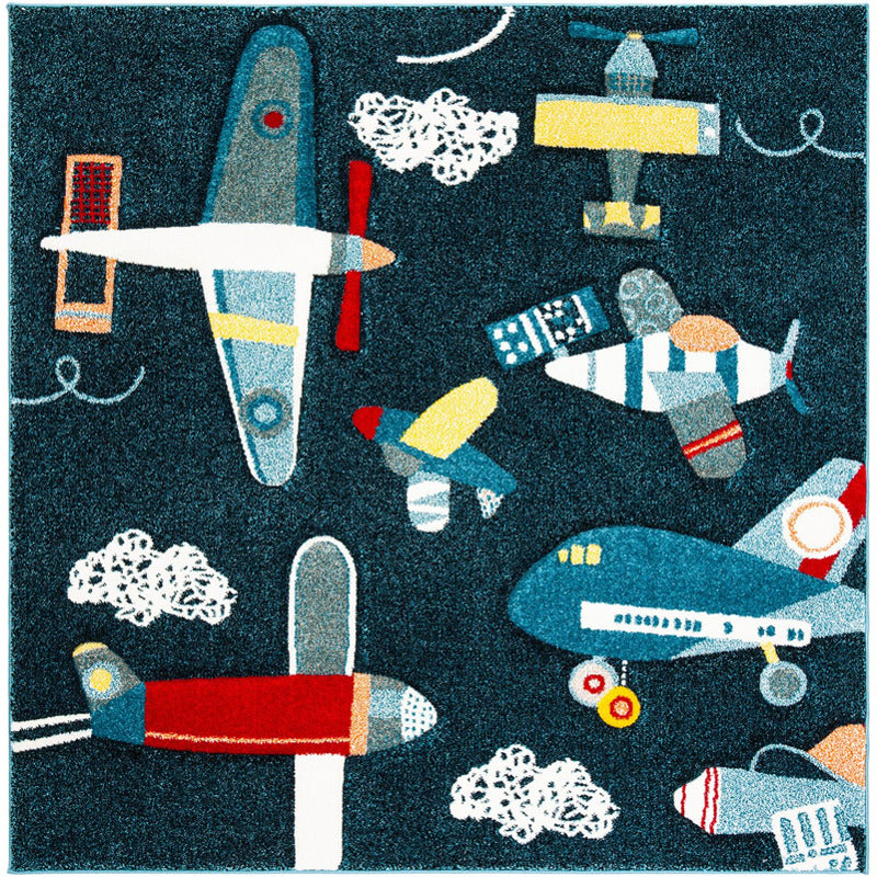 Carousel Planes Kids Area Rug_0