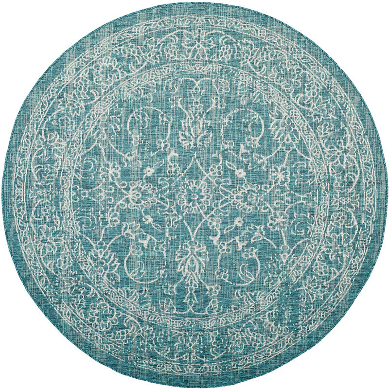 Courtyard Pacific Indoor/Outdoor Area Rug Round_0