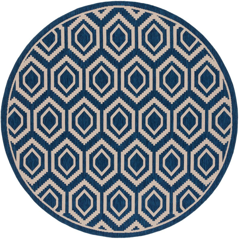 Courtyard Diamonds Indoor/Outdoor Area Rug Round_0