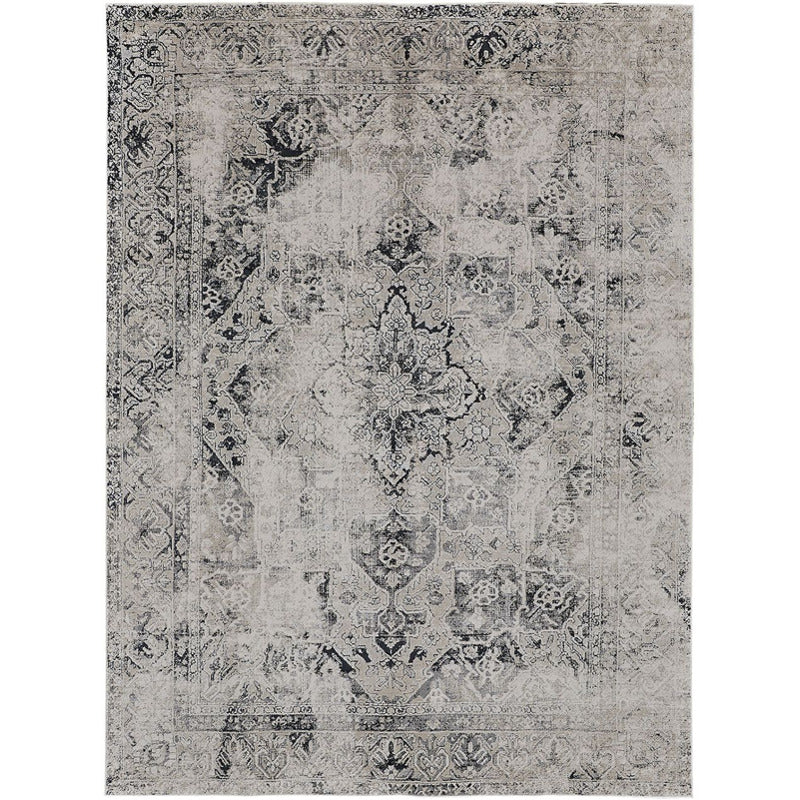 Macklaine Distressed Transitional Metallic Area Rug_0