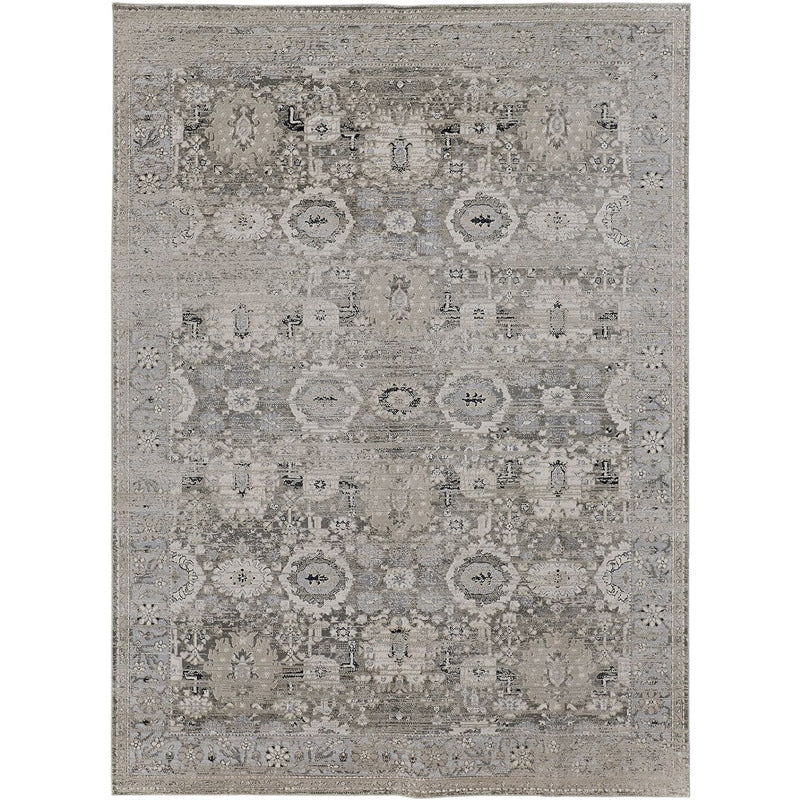 Macklaine Distressed Transitional Metallic Area Rug_0