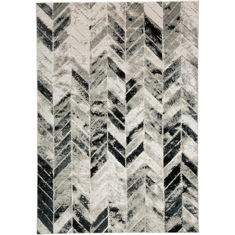 Micah Modern Metallic Chevron Area Rug_0