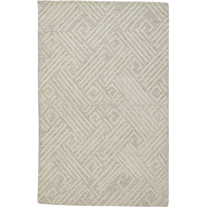 Enzo Minimalist Maze Wool Area Rug_0