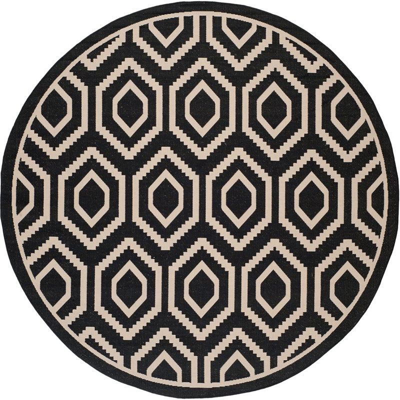 Courtyard Diamonds Indoor/Outdoor Area Rug Round_0