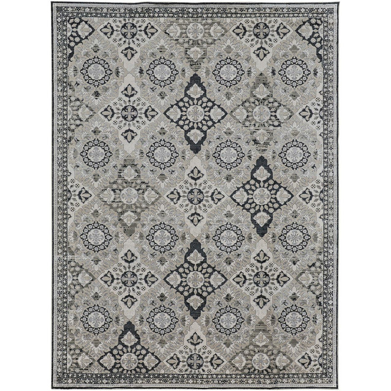 Macklaine Distressed Transitional Metallic Area Rug_0