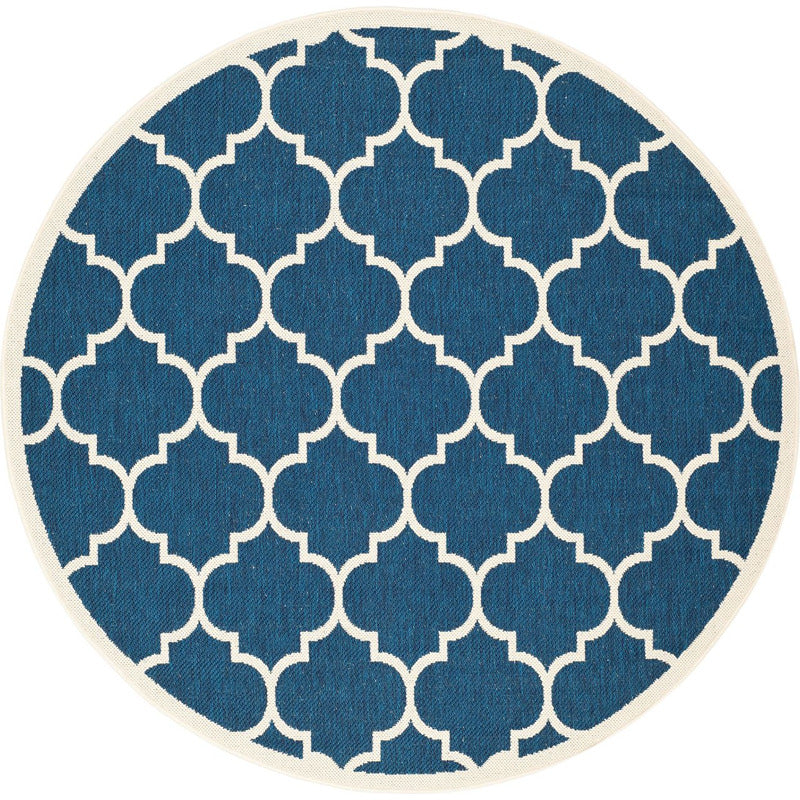 Courtyard Lattice Indoor/Outdoor Area Rug Round_0