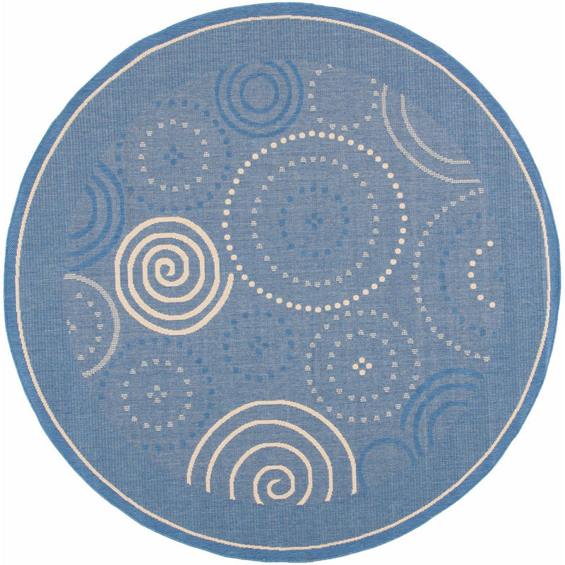 Courtyard Circles Indoor/Outdoor Area Rug Round_0