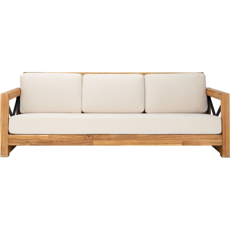 Preston Outdoor Brazilian Teak 3-Seat Sofa_0