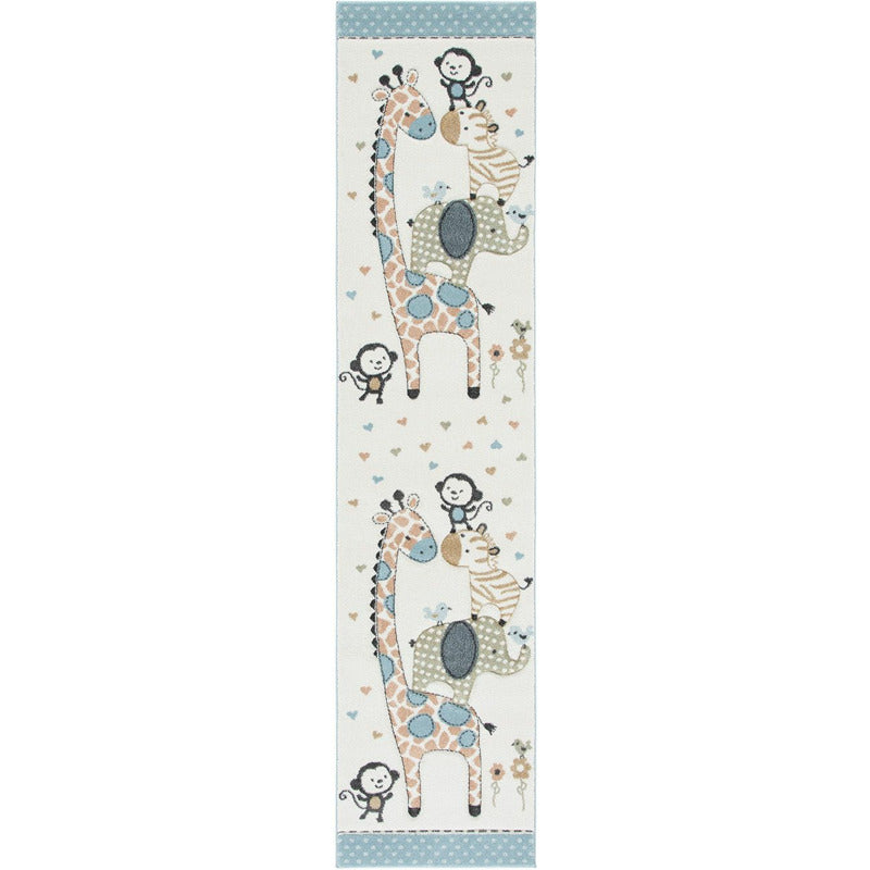 Carousel Zoo Friends Kids Runner Rug_0